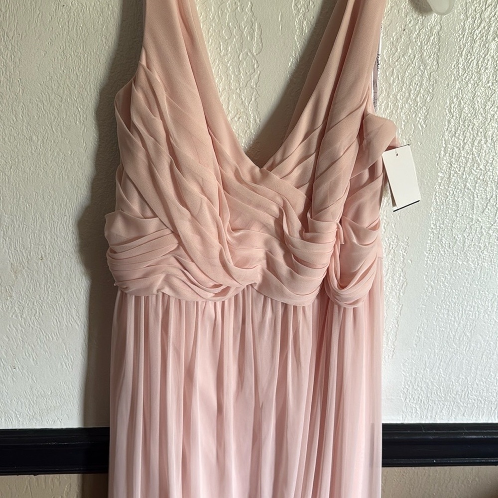 Elegant Pink Sleeveless Dress for bridesmaid or prom